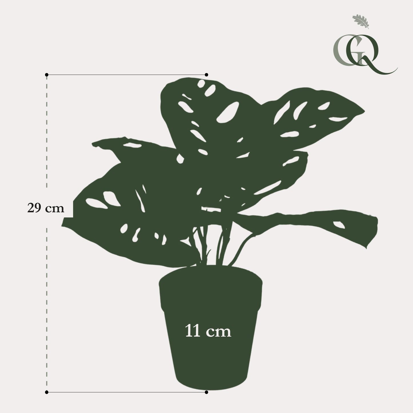 Monstera Monkey -  29 cm - kunstpflanze